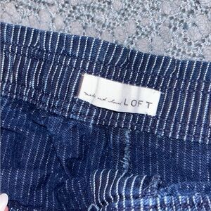 Loft Drawstring waist Pinstripe Shorts